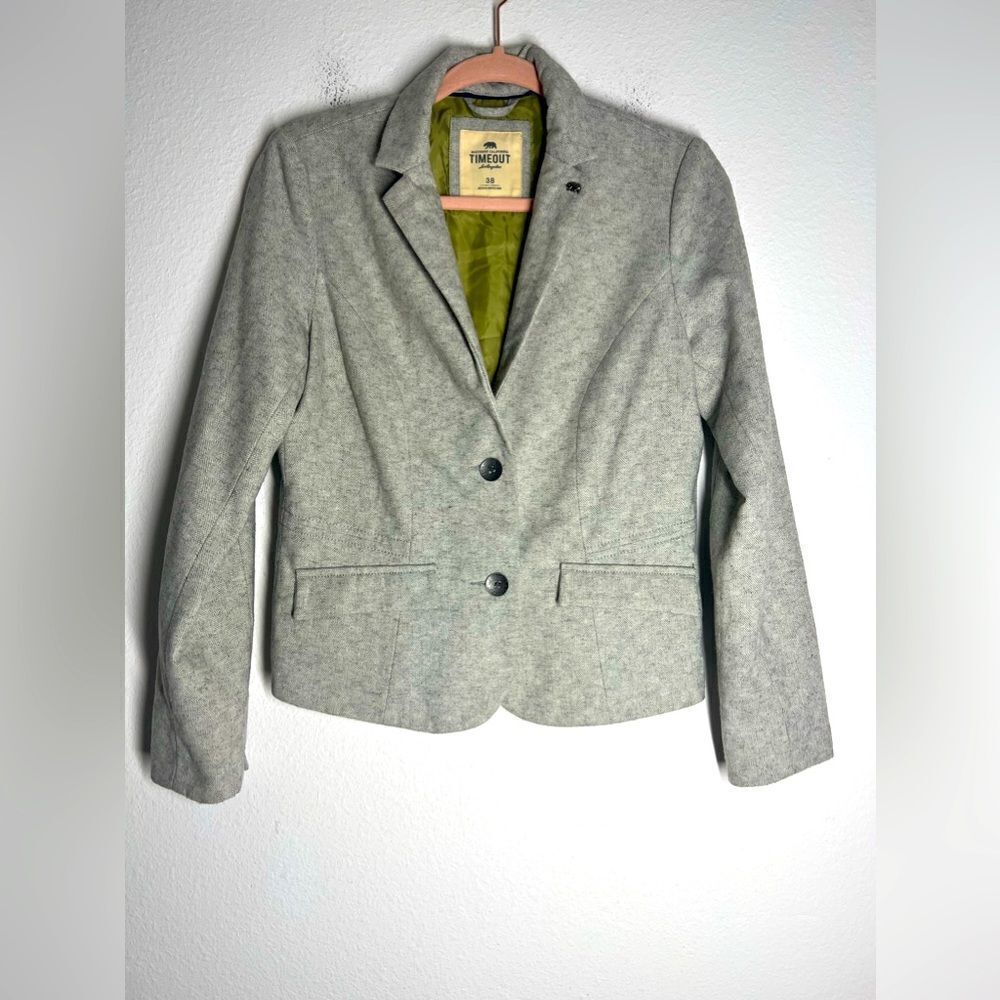 Time Out Women’s Wool Blend Blazer Size 38 EU/ 6 US Lined